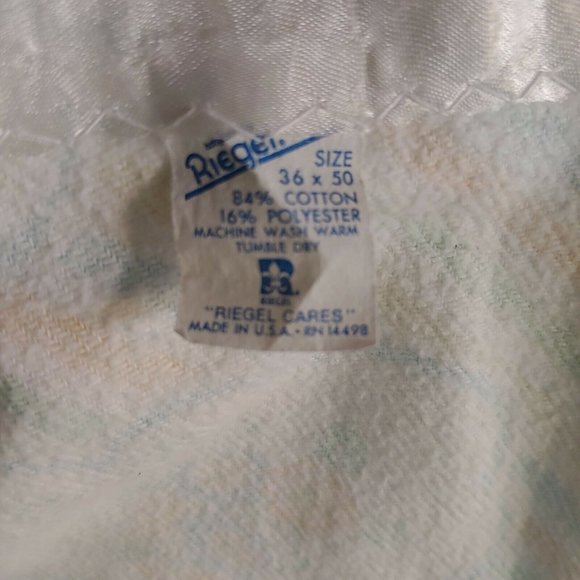 Vintage Reigel Satin Trim Baby Blanket Unicorn Magic Dragon Butterflies Castle - Picture 10 of 12